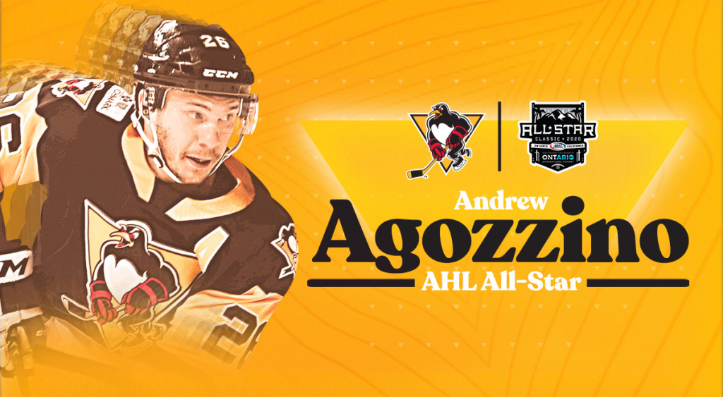 Penguins' Andrew Agozzino Named to AHL All-Star Classic