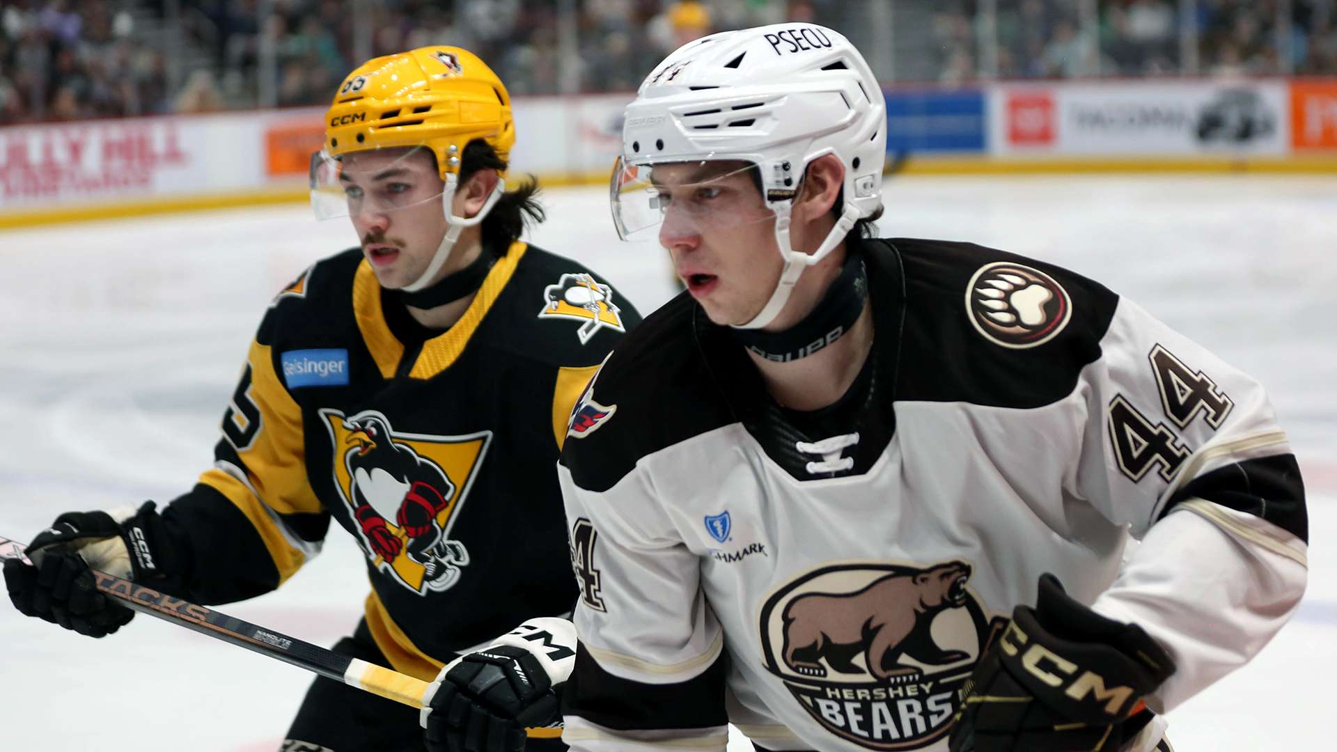 PENGUINS DROP OVERTIME DECISION IN HERSHEY, 3-2