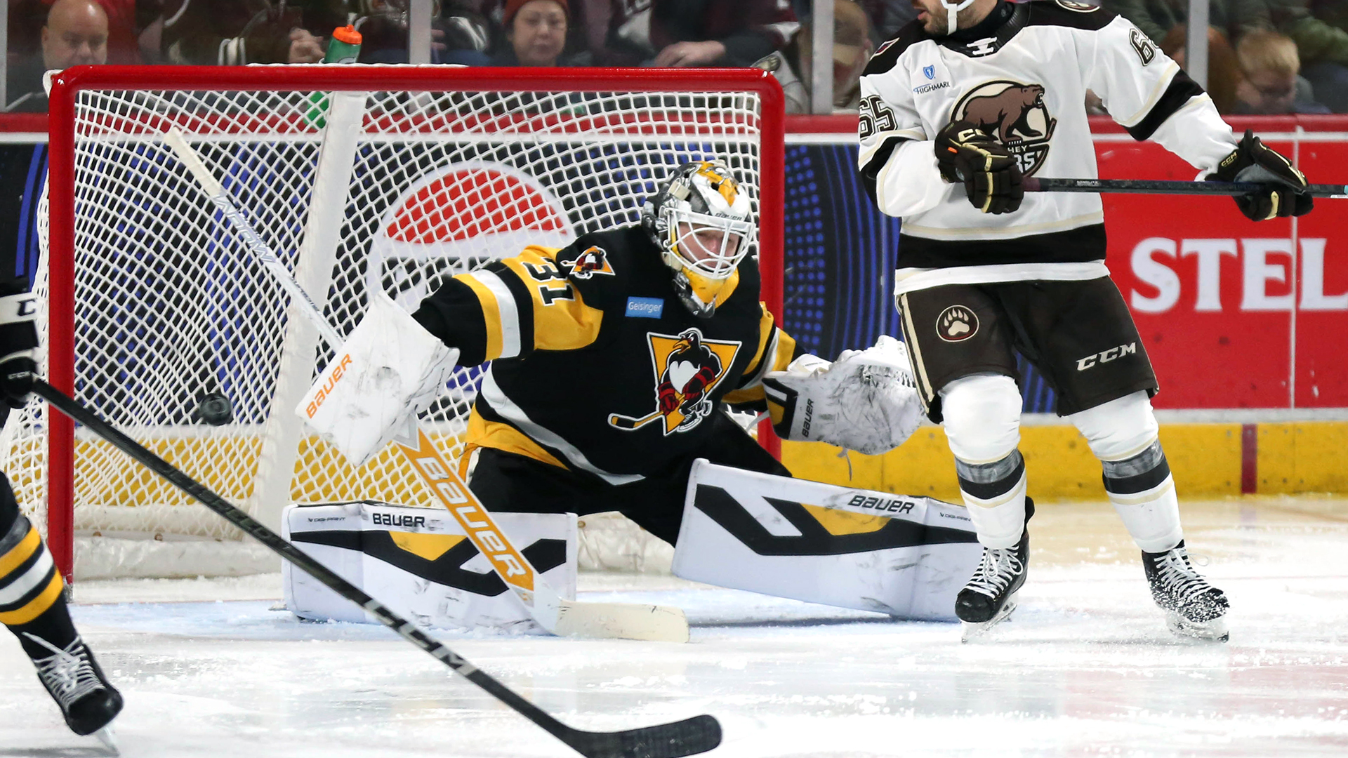 LARSSON STONEWALLS BEARS AS PENGUINS WIN, 1-0