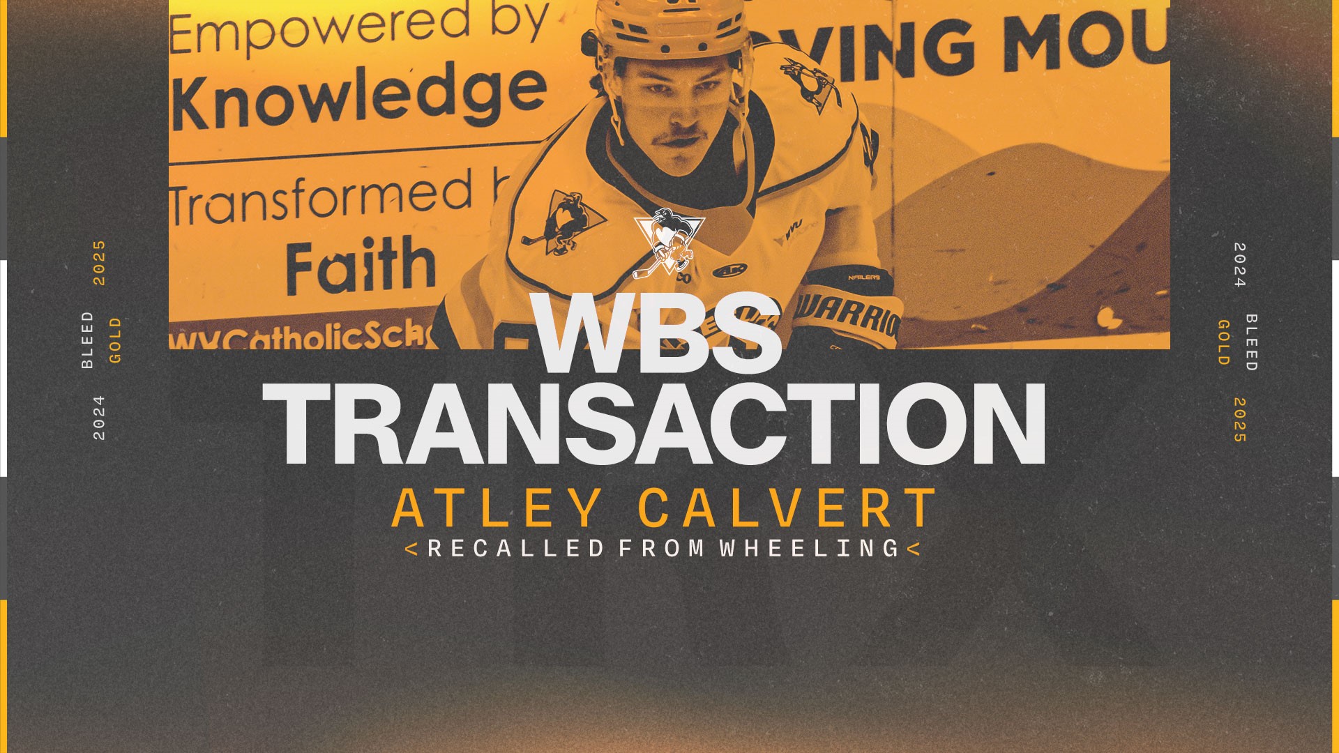 PENGUINS RECALL ATLEY CALVERT FROM WHEELING