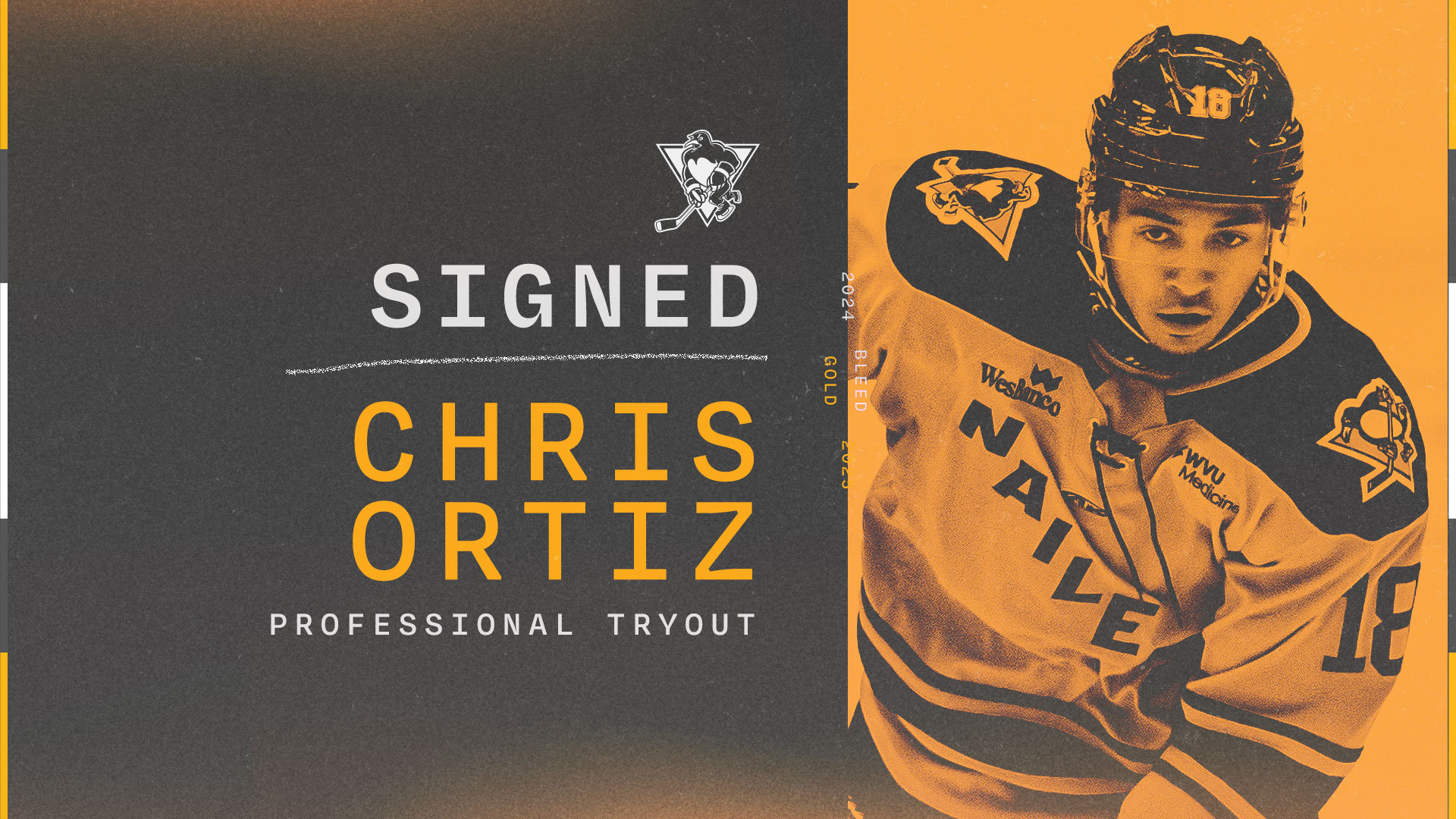 PENGUINS INK DEFENSEMAN CHRIS ORTIZ TO PTO