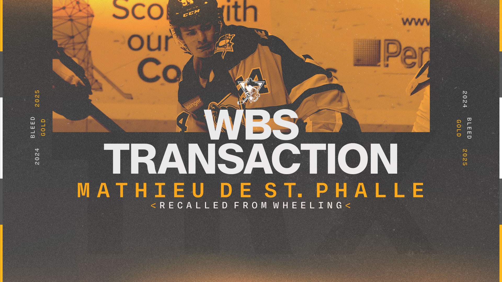 PENGUINS RECALL MATHIEU DE ST. PHALLE FROM WHEELING