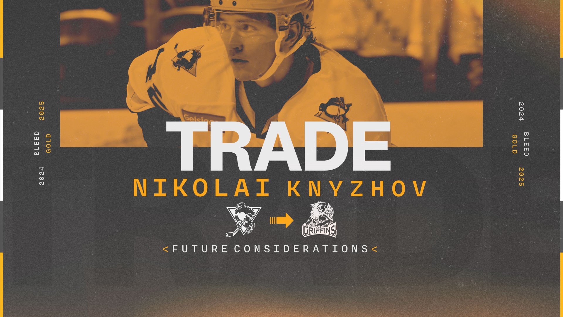 PENGUINS TRADE NIKOLAI KNYZHOV TO GRAND RAPIDS